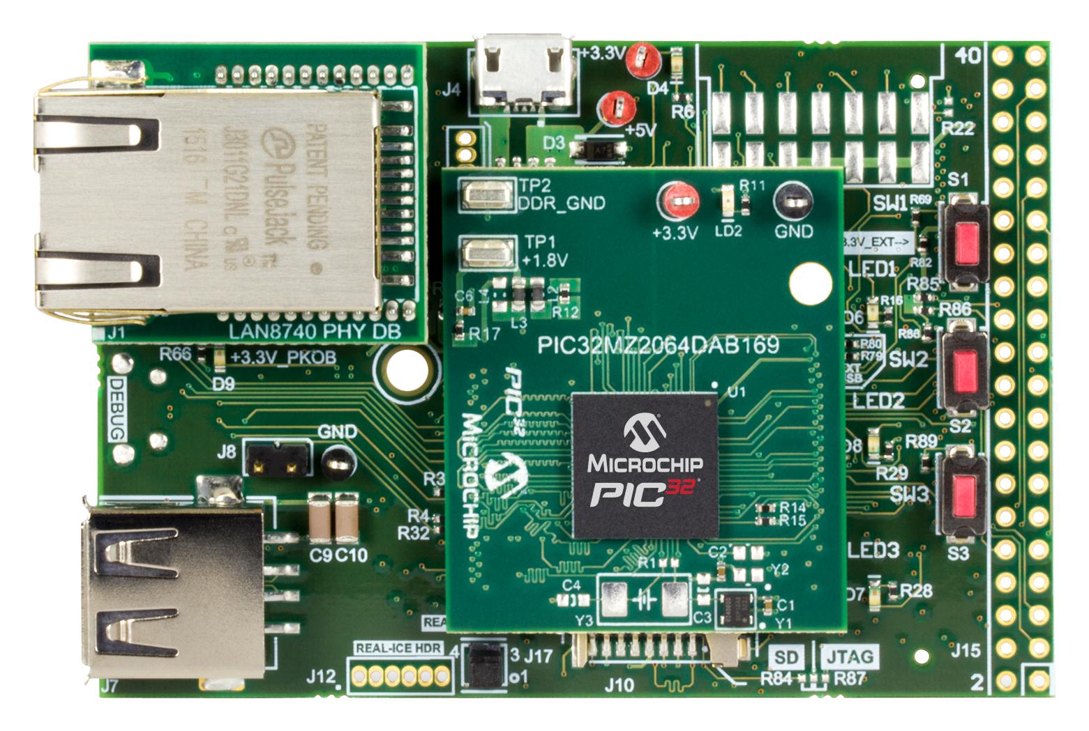 DM320010 DEV BOARD, 32BIT, PIC32 MCU MICROCHIP