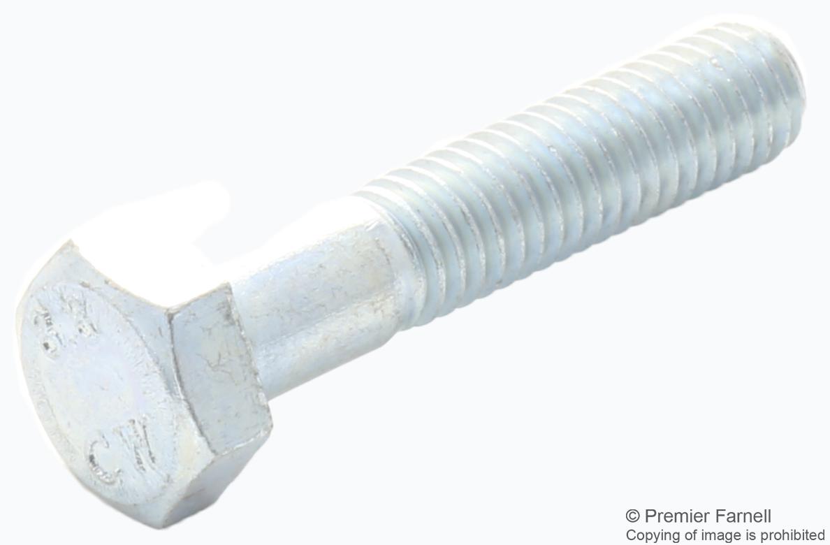 M6 30 HH88BL Z100 BOLT, HEX HEAD, STEEL, M6X30, PK100 TR FASTENINGS