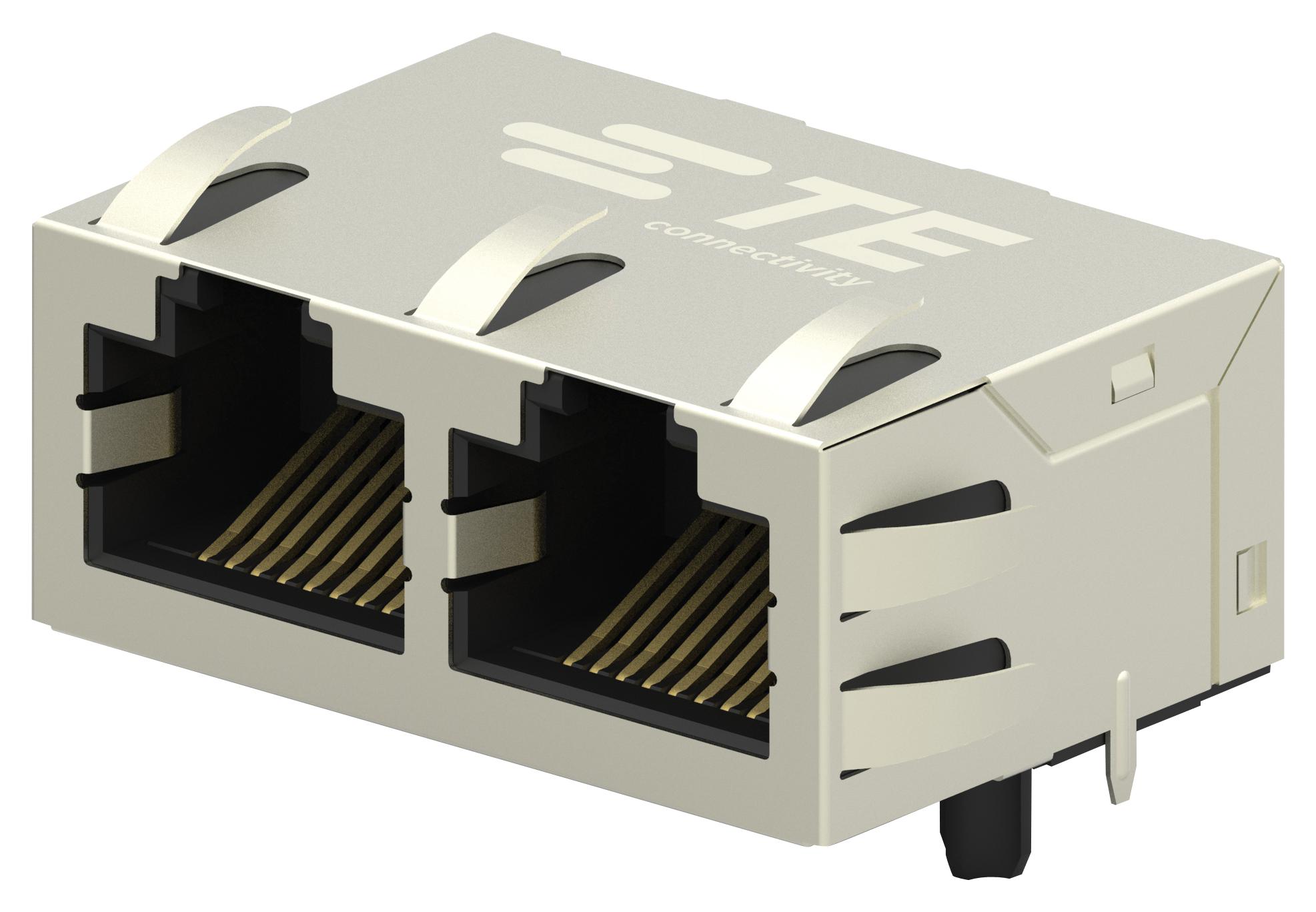 2301996-3 RJ45 CONNECTOR, JACK, 8P8C, 2PORT, TH TE CONNECTIVITY