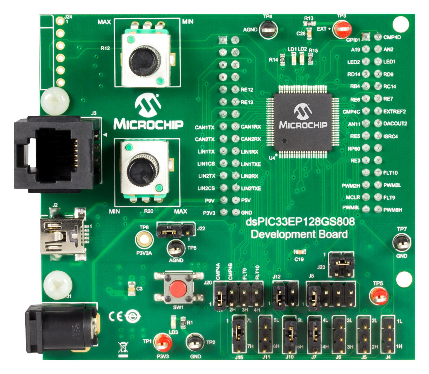 DM330026 DEV BRD, SIGNAL CTRL, 16BIT, DSPIC33 MCU MICROCHIP