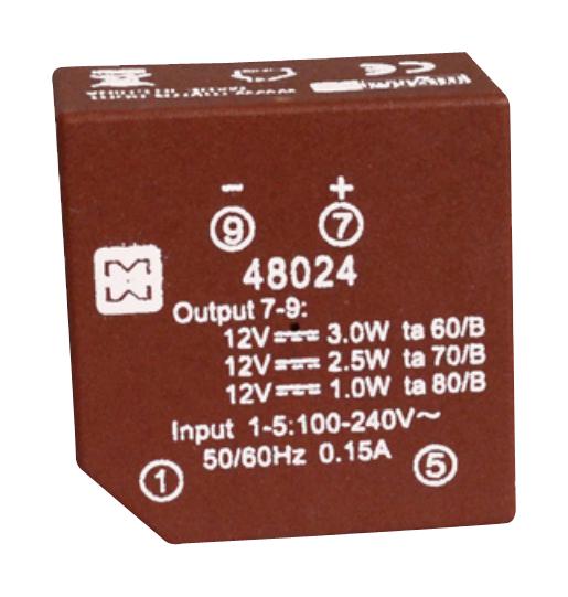 48024 POWER SUPPLY, AC-DC, 12V, 0.25A MYRRA