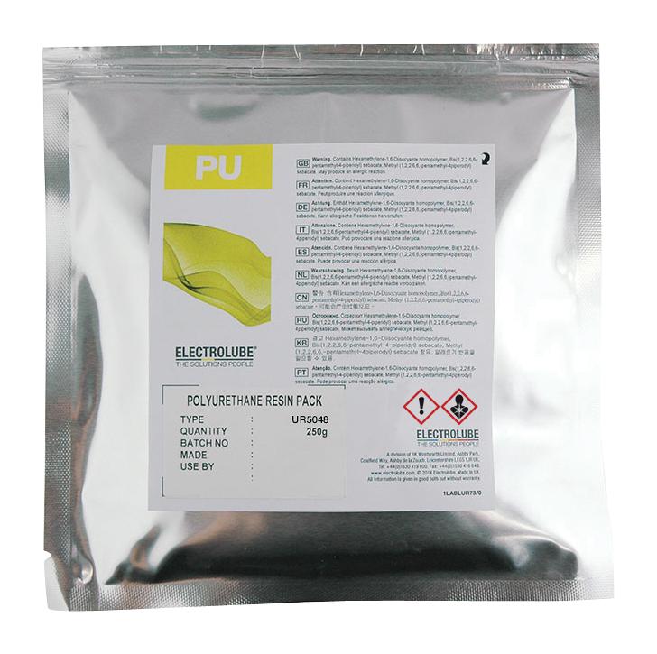 UR5048RP250G RESIN, PUR, PACKET, 250G, CLEAR/AMBER ELECTROLUBE
