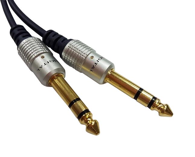 PS000046 ADAPTER, STEREO 6.35MM PLUG-PLUG, BLUE MULTICOMP PRO