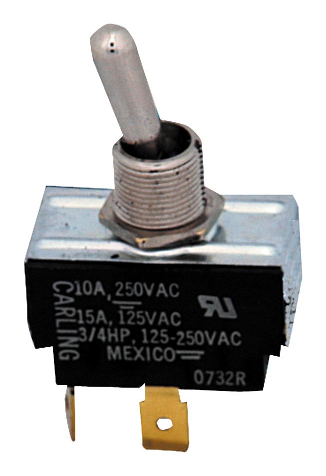 2FA53-73-TABS SWITCH, TOGGLE, SPST, 15A, 125VAC CARLING TECHNOLOGIES