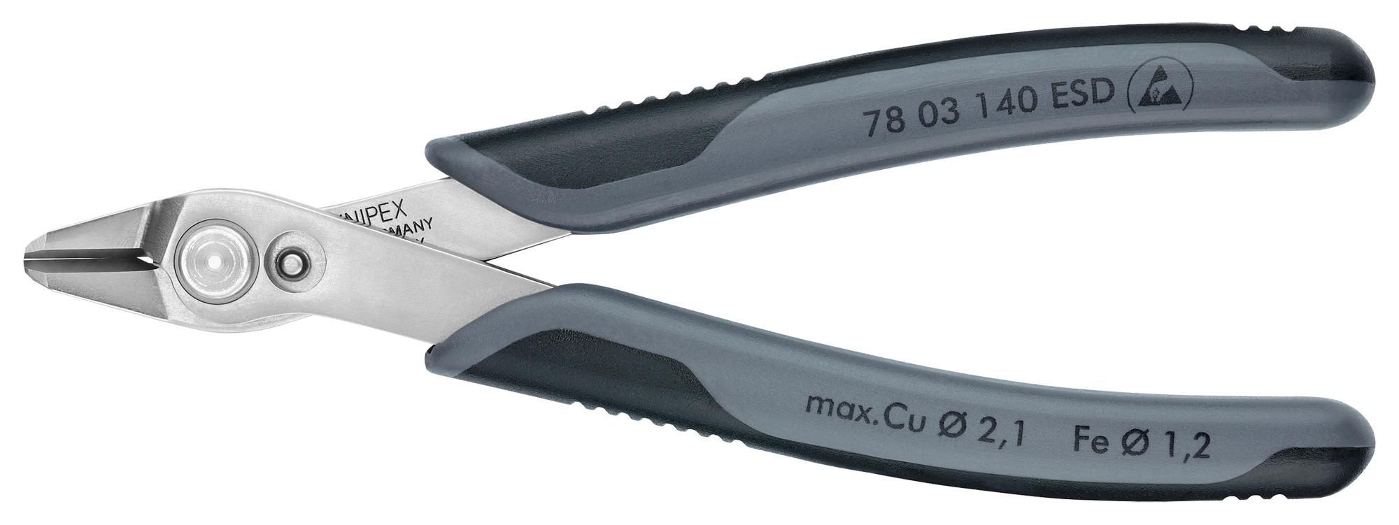 78 03 140 ESD WIRE CUTTER, SHEAR, 2.1MM, 140MM KNIPEX