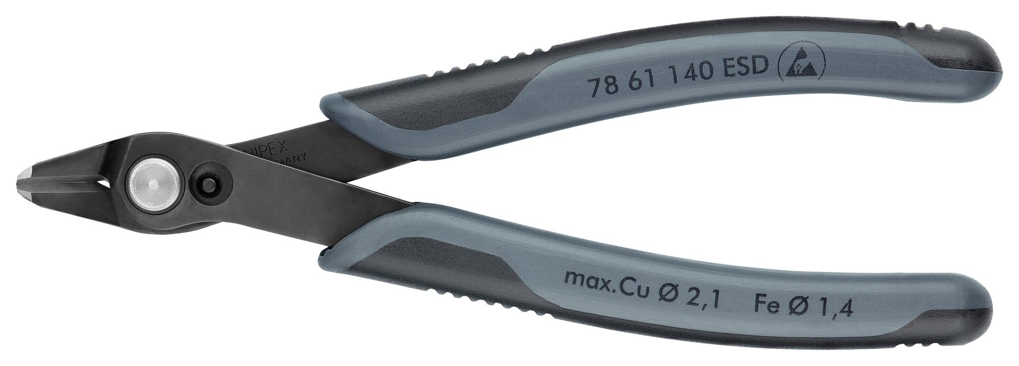 78 61 140 ESD WIRE CUTTER, SHEAR, 2.1MM, 140MM KNIPEX
