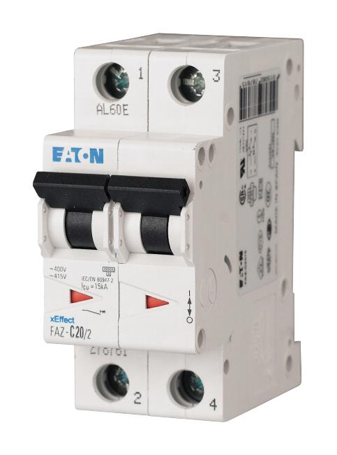 FAZ-B4/2 MINIATURE CIRCUIT BREAKER, 2 POLE, 4A EATON MOELLER