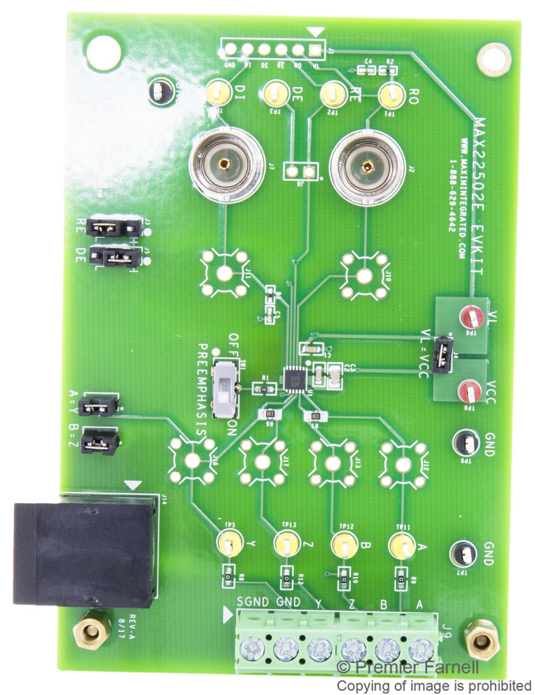 MAX22502EEVKIT# EVAL KIT, RS485 / RS422 TRANSCEIVER MAXIM INTEGRATED / ANALOG DEVICES