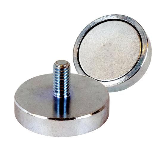 E1056/NEO SHALLOW POT MAGNET, NEODYMIUM, 40 X 8MM ECLIPSE MAGNETICS