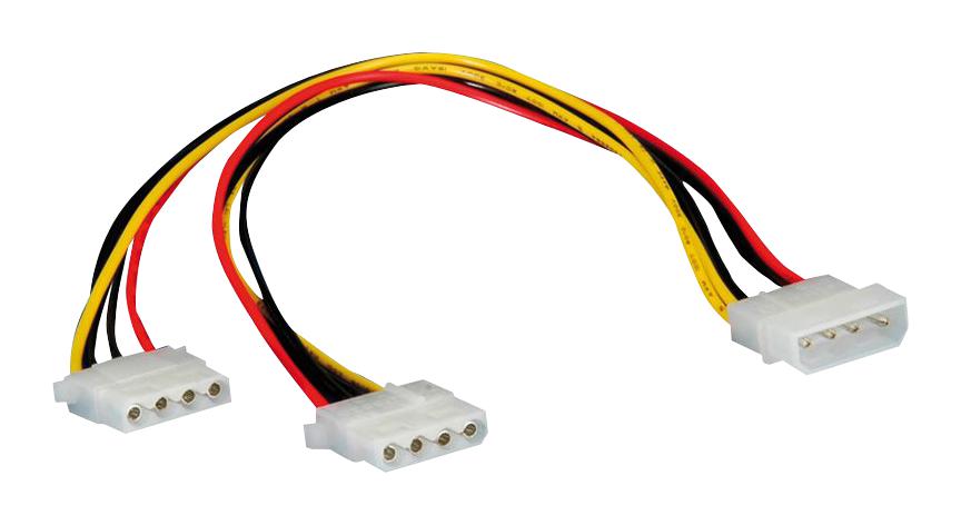 11.03.1005 Y-POWER CABLE, HDD PLUG-SKT X 2, 300MM ROLINE