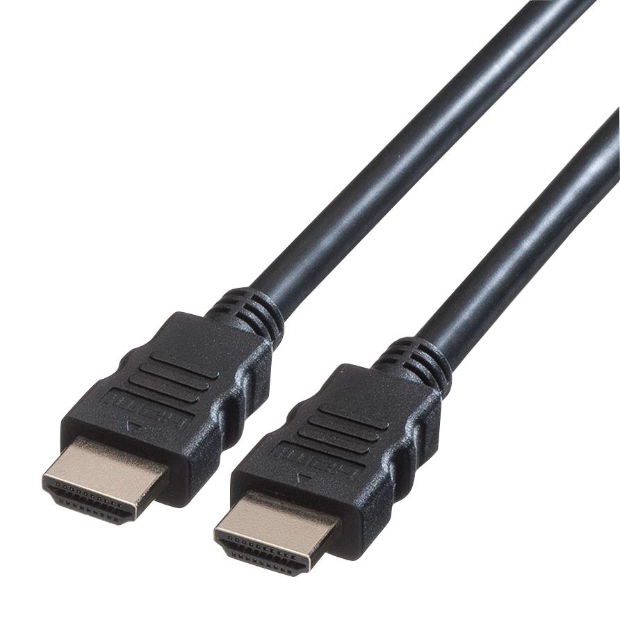 11.04.5572 AUDIO CABLE, HDMI A PLUG, 2M, BLACK ROLINE