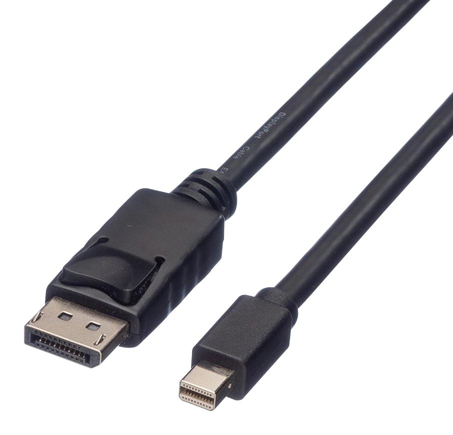 11.04.5636 AUDIO CABLE, DP-MINI DP PLUG, 3M, BLACK ROLINE