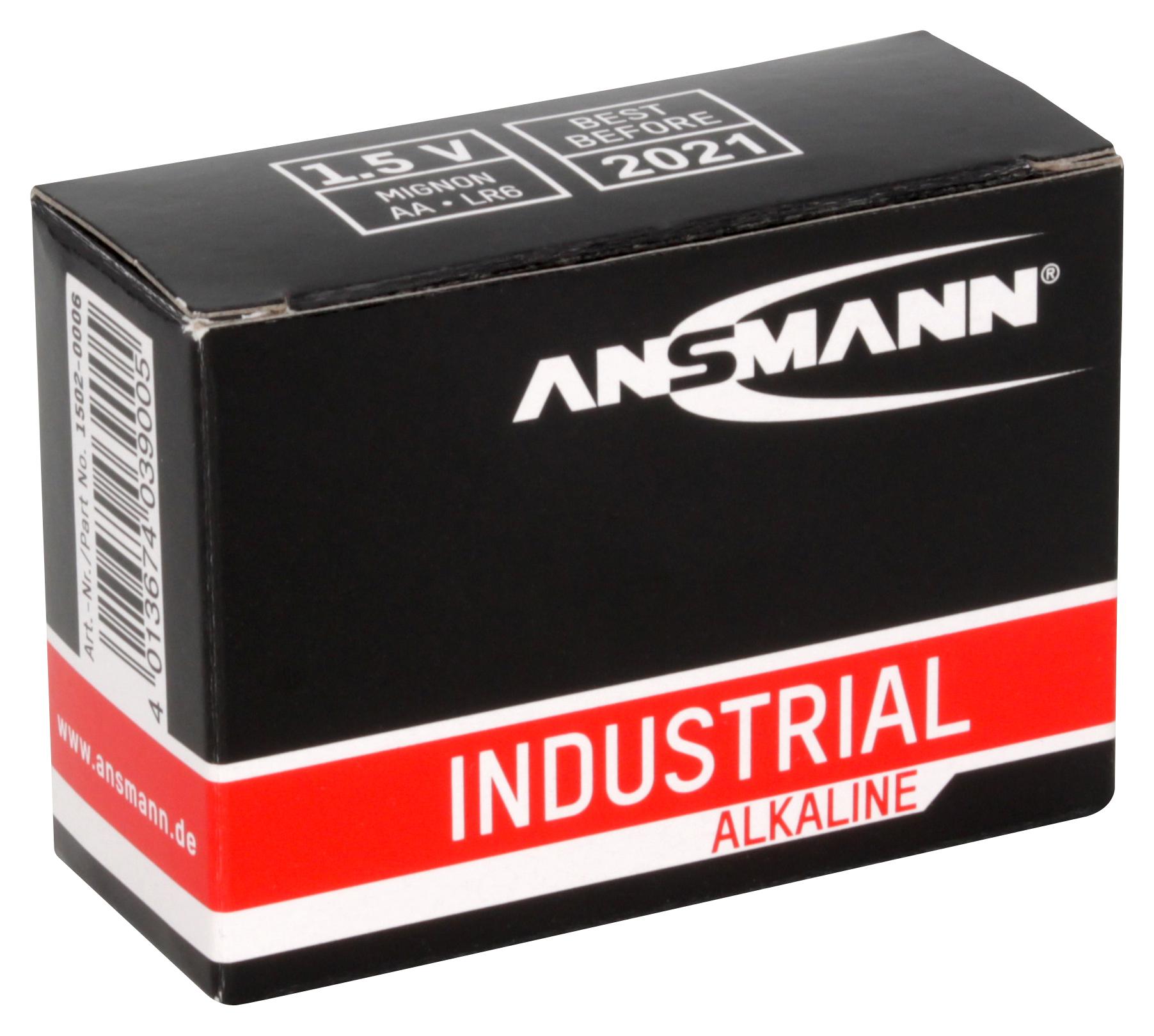 1502-0006 BATTERY, NON RECHARGEABLE, 1.5V, AA,PK10 ANSMANN
