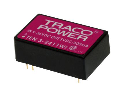 TEN 3-4811WI DC-DC CONVERTER, 5V, 0.6A TRACO POWER