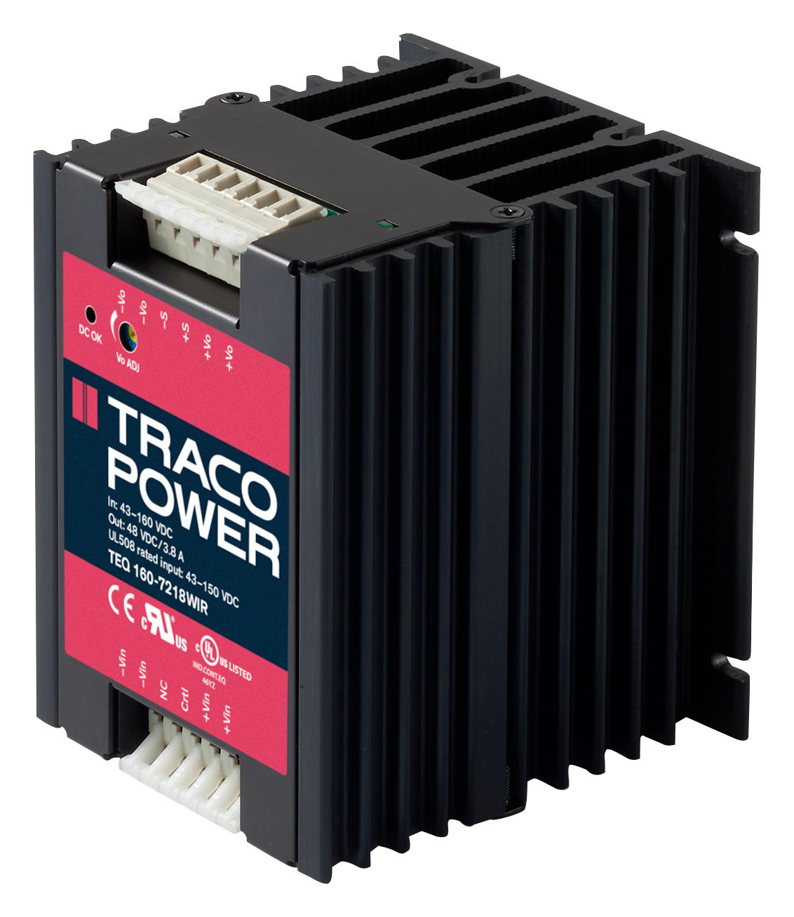 TEQ 160-7216WIR DC-DC CONVERTER, 28V, 6.5A TRACO POWER