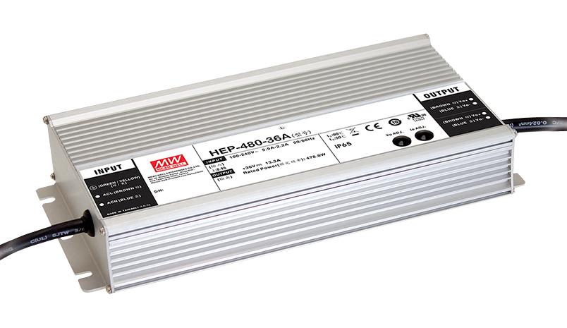 HEP-480-24A POWER SUPPLY, AC-DC, 24V, 20A MEAN WELL