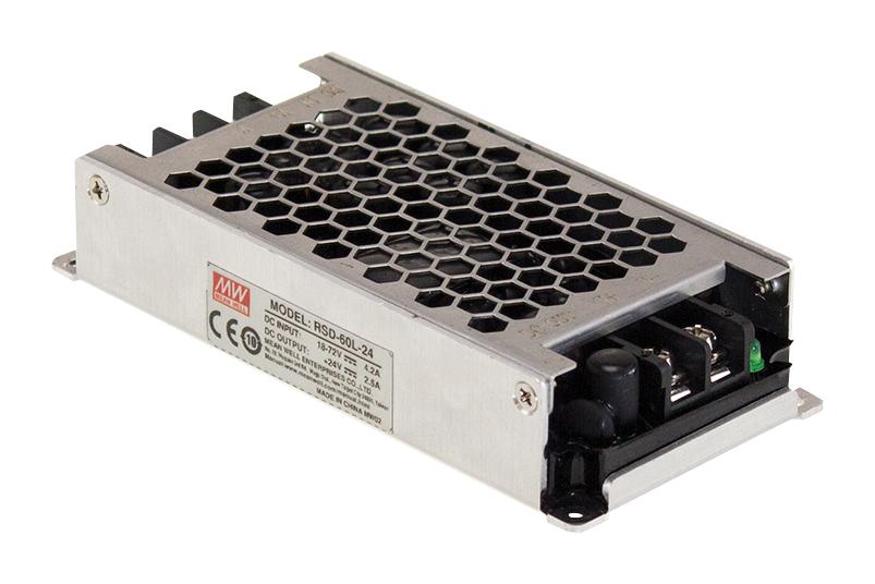 RSD-60L-12 DC-DC CONVERTER, 12V, 5A MEAN WELL