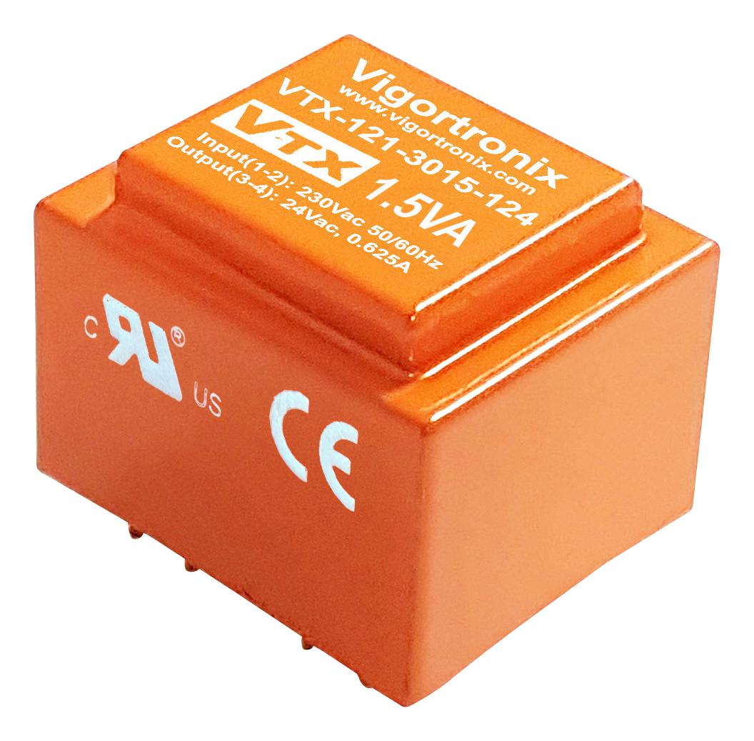 VTX-121-3015-412 1.5VA ENCAPS TRANSFORMER 2 X 115V - 12V VIGORTRONIX