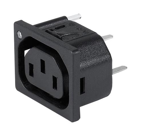 3-100-406 IEC OUTLET F, 10A, 250VAC, THT, PANEL SCHURTER