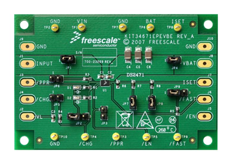 KIT34671EPEVBE EVAL BOARD, LI-ION / POL BATTERY CHARGER NXP