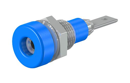 23.0030-23 BANANA JACK, 2MM, 10A, QC, BLUE STAUBLI