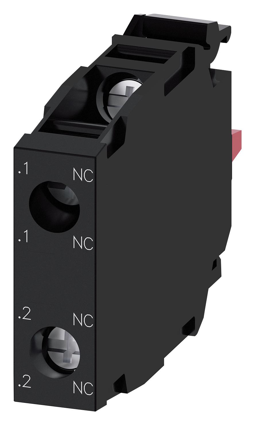 3SU1400-1AA10-1EA0 CONTACT BLOCK, 2 POLE, 10A, 500VAC SIEMENS