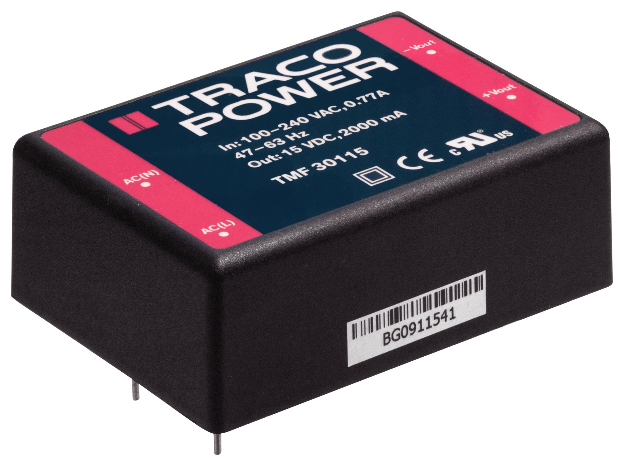 TMF 30115 POWER SUPPLY, AC-DC, 15V, 2A TRACO POWER