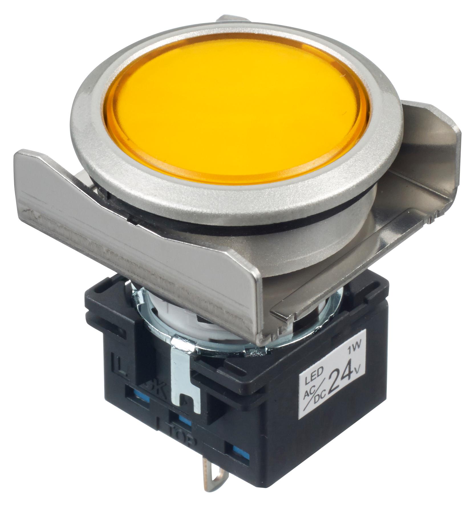 LBW6MP-1T04Y PILOT LIGHT, YELLOW, 24VAC/VDC IDEC