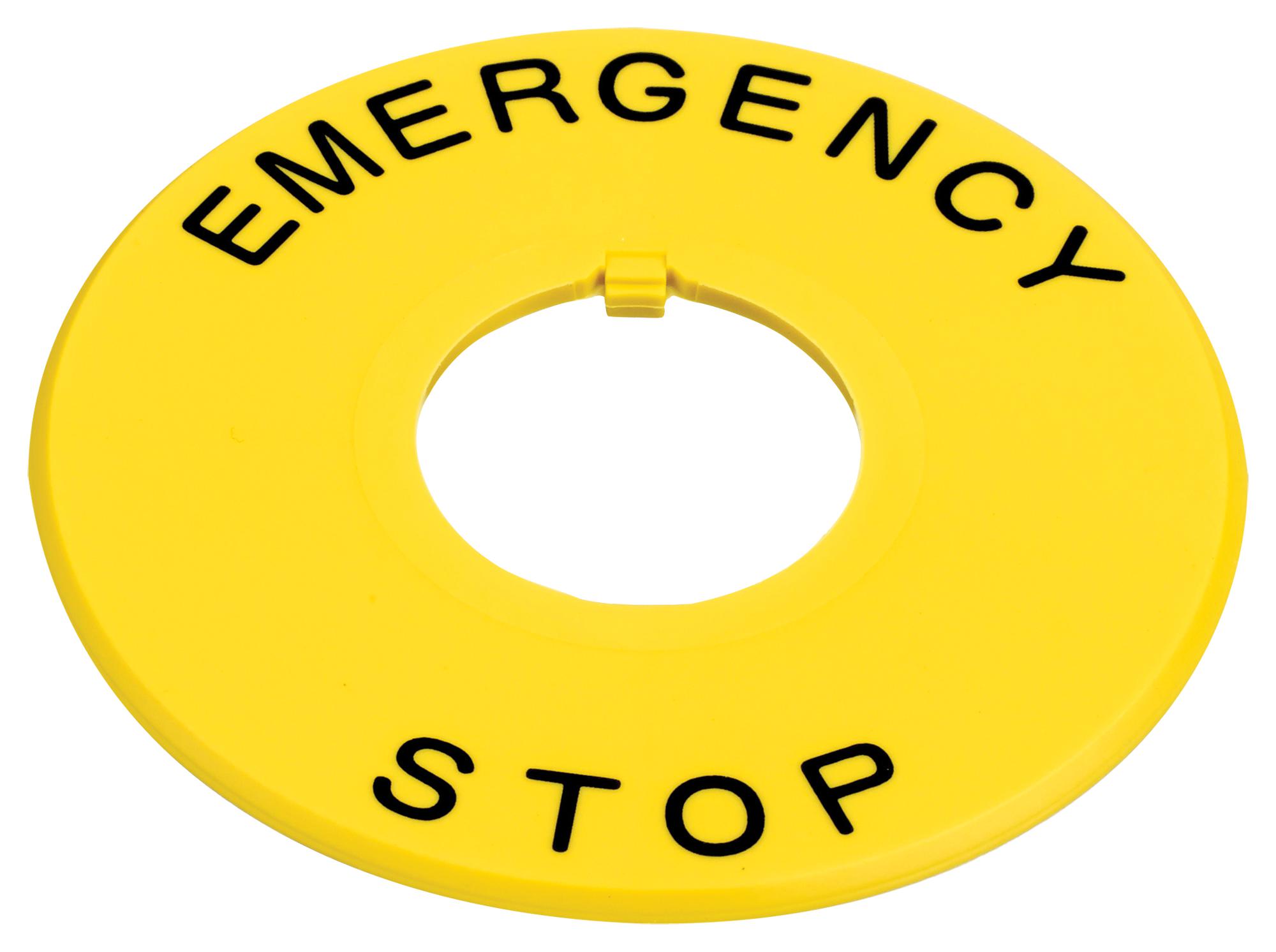 HWAV-27 NAMEPLATE, E-STOP SWITCH IDEC