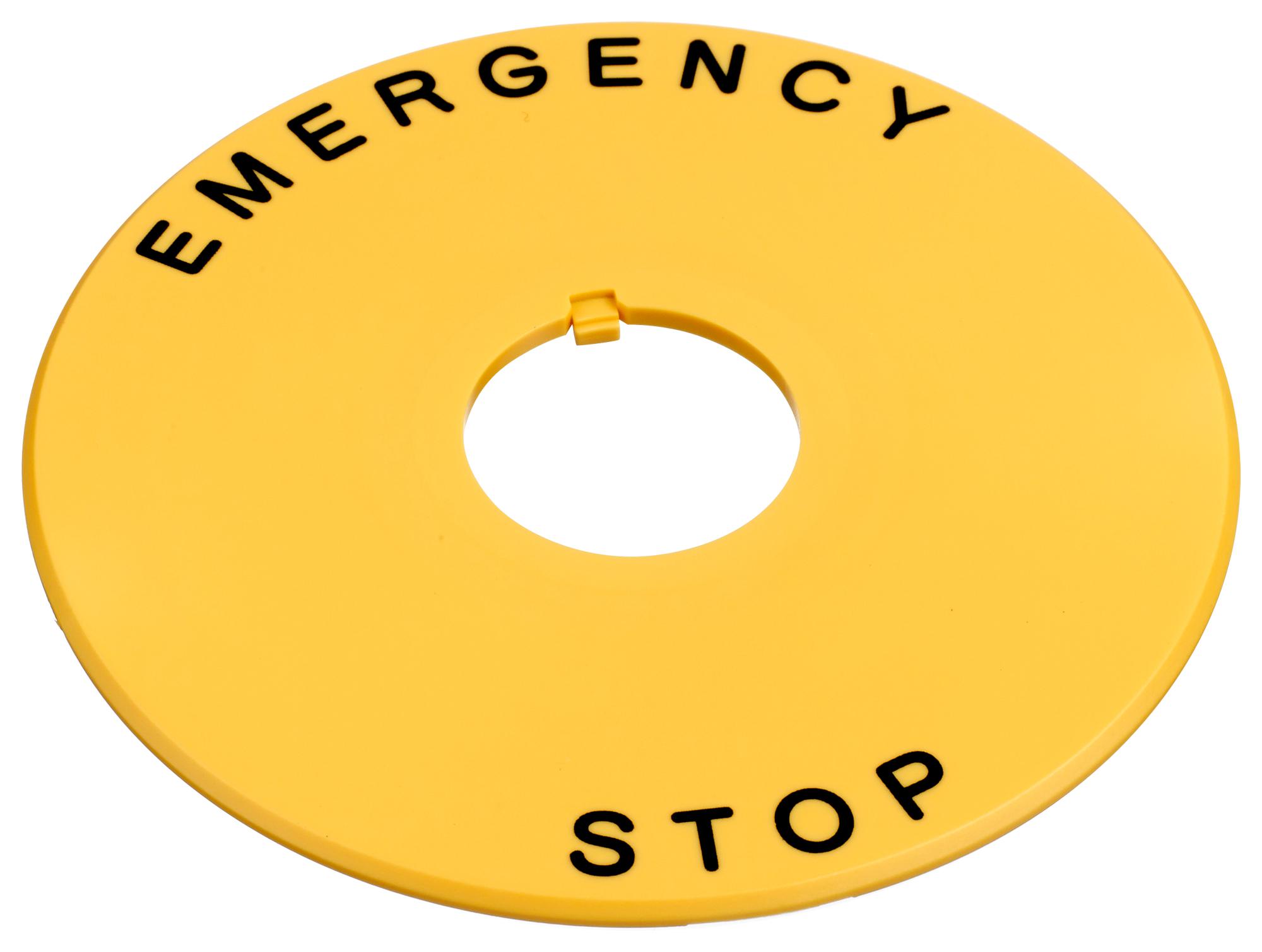 HWAV5-27 NAMEPLATE, E-STOP SWITCH IDEC