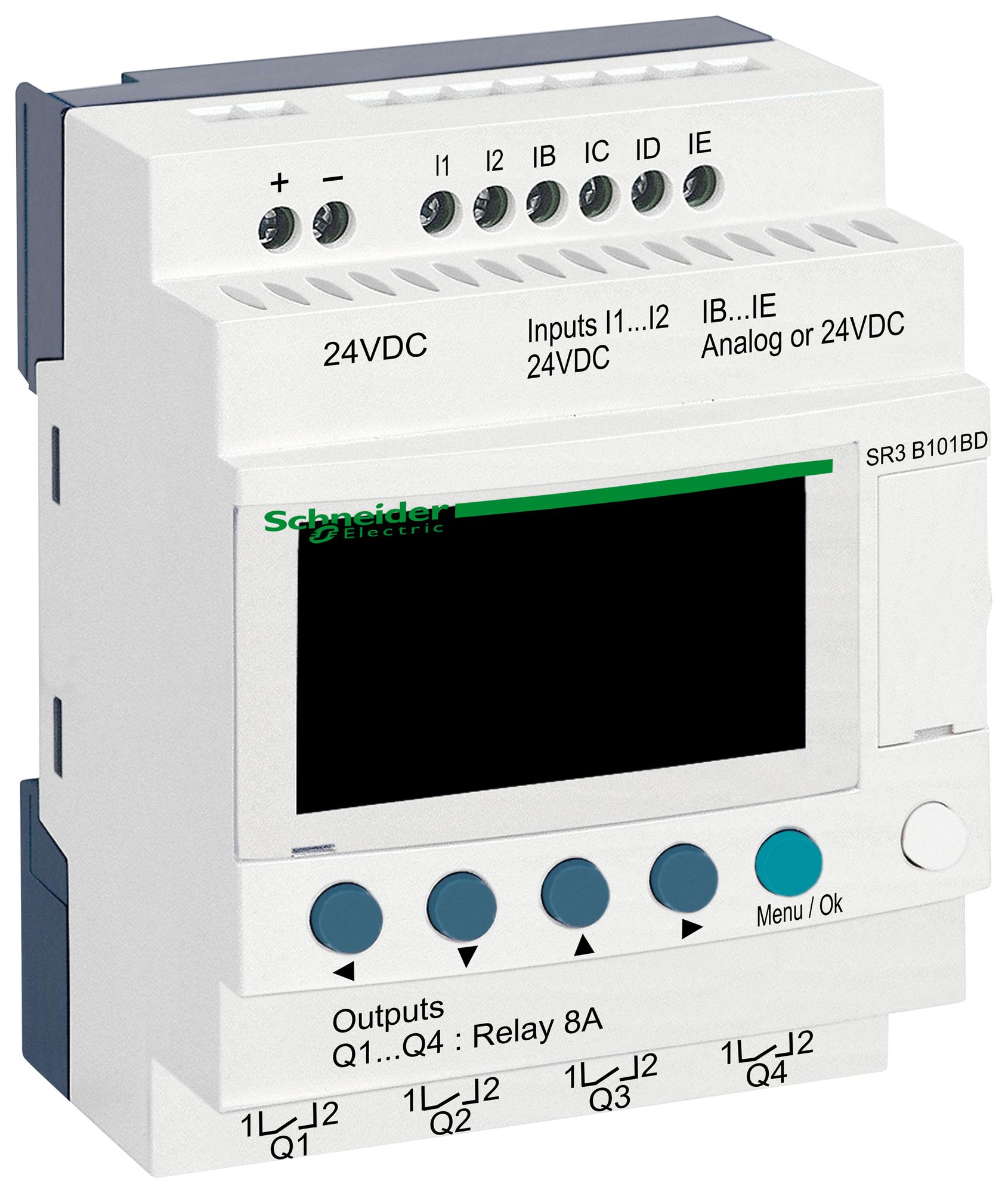 SR3B101BD MODULAR SMART RELAY, 14 I/O, 24V SCHNEIDER ELECTRIC