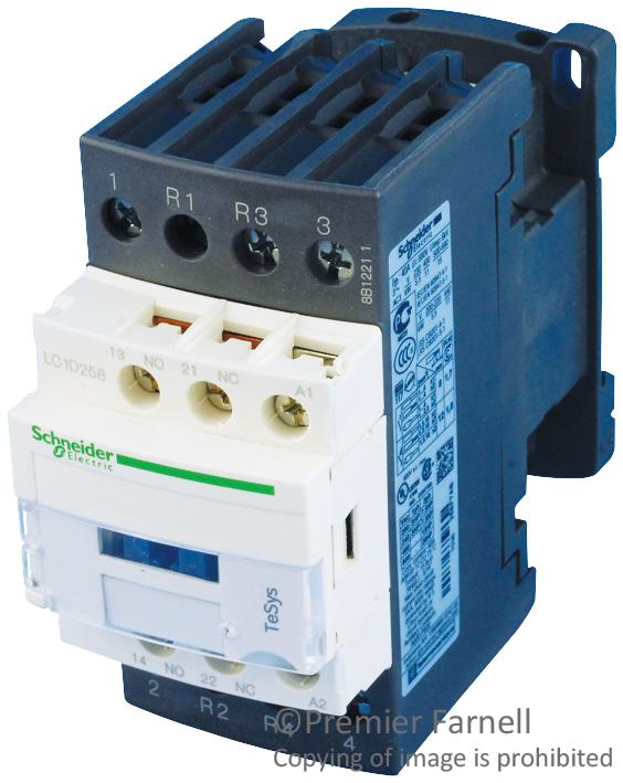 LC1D258F7 CONTACTOR, DPST-NO/NC, 110V, DIN RAIL SCHNEIDER ELECTRIC