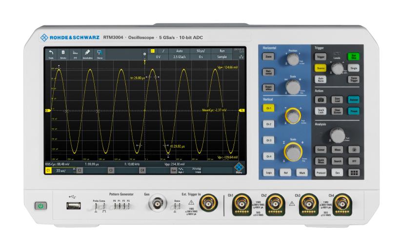 RTM3002 + RTM-B223 + RTM-B1 (RTM3K-32M) DIGITAL OSC, MSO, 350MHZ, 2+16 CH, 3YEAR ROHDE & SCHWARZ
