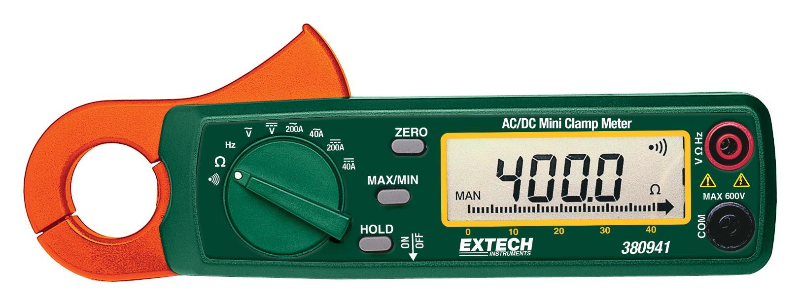 380941 MINI CLAMP METER, AVERAGE, 200A, 23MM EXTECH INSTRUMENTS