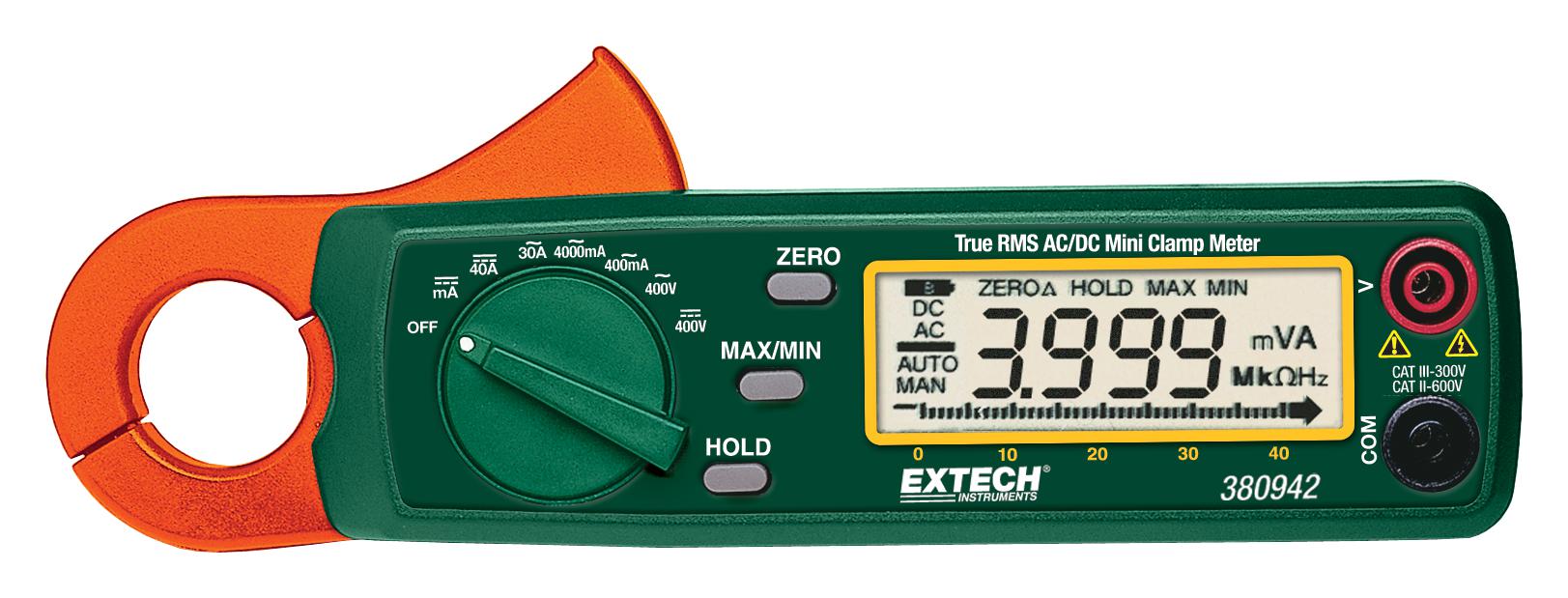 380942 MINI CLAMP METER, TRUE RMS, 30A, 23MM EXTECH INSTRUMENTS
