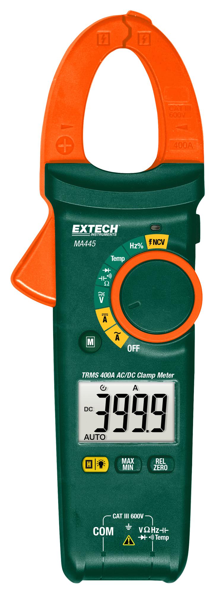 MA445 CLAMP METER W/NCV, TRUE RMS, 400A, 30MM EXTECH INSTRUMENTS