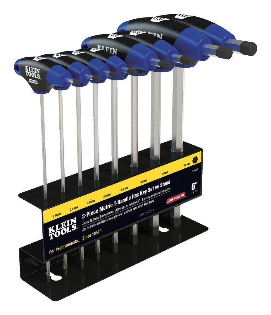 JTH68M T-HANDLE HEX KEY SET W/STAND, 8PCS KLEIN TOOLS