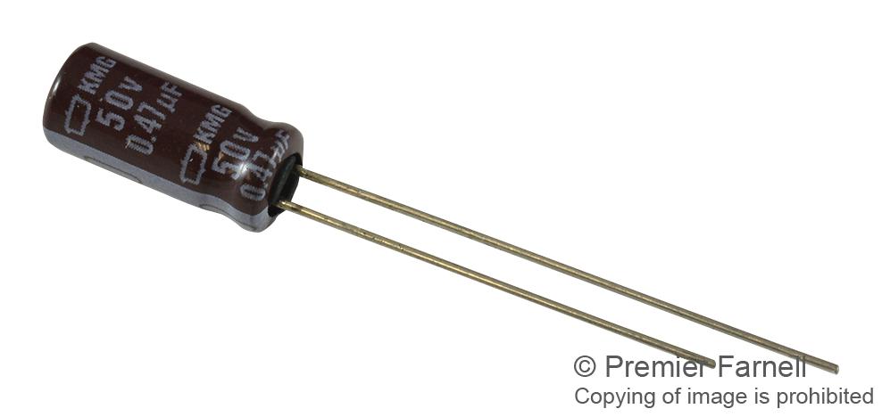 EKMG500ELL1R0ME11D CAP, 1µF, 50V, 20% UNITED CHEMI-CON