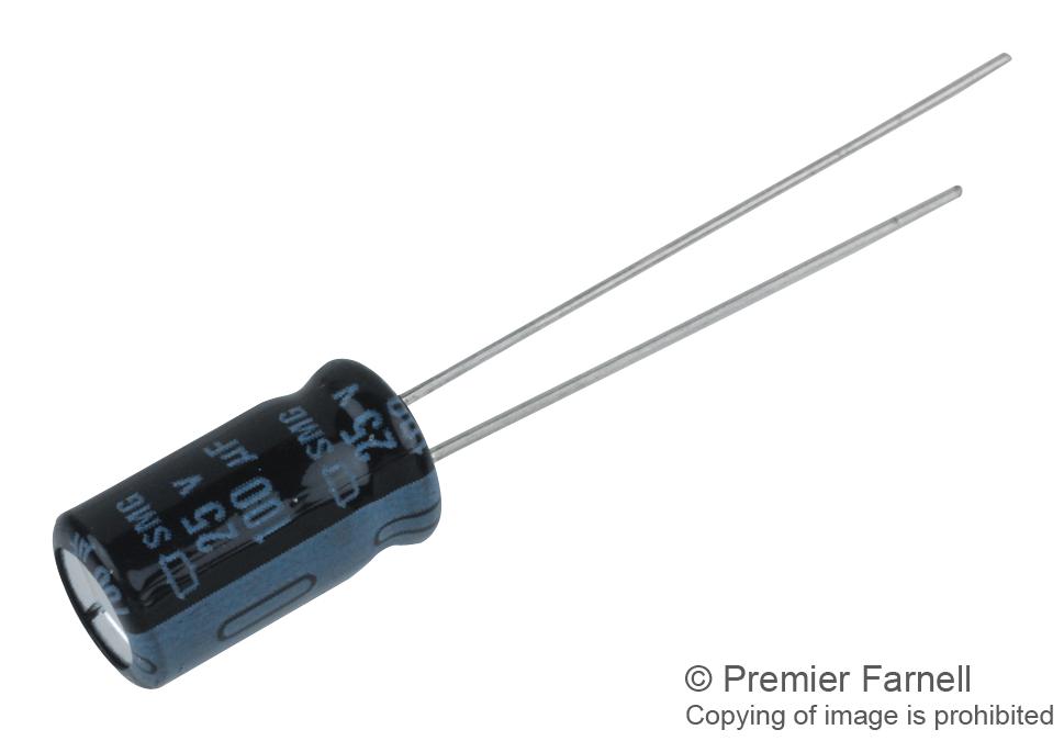 ESMG250ELL101MF11D CAP, 100µF, 25V, 20% UNITED CHEMI-CON