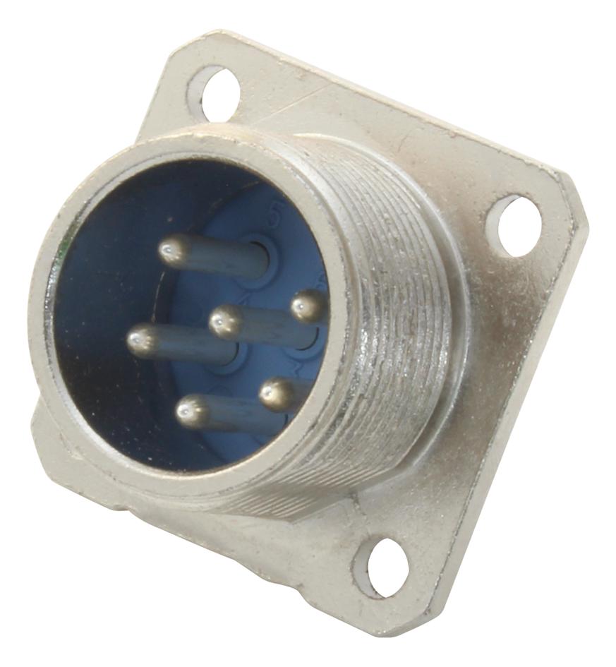 038355006 CIRCULAR CONNECTOR, RCPT, 6POS, PANEL JAEGER