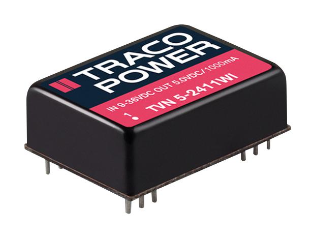 TVN 5-2422WI DC-DC CONVERTER, 2 O/P, 5W TRACO POWER