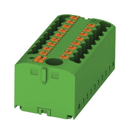 PTFIX 6/6X2,5 GN TB, POWER DISTRIBUTION, 7POLE, 12 AWG PHOENIX CONTACT