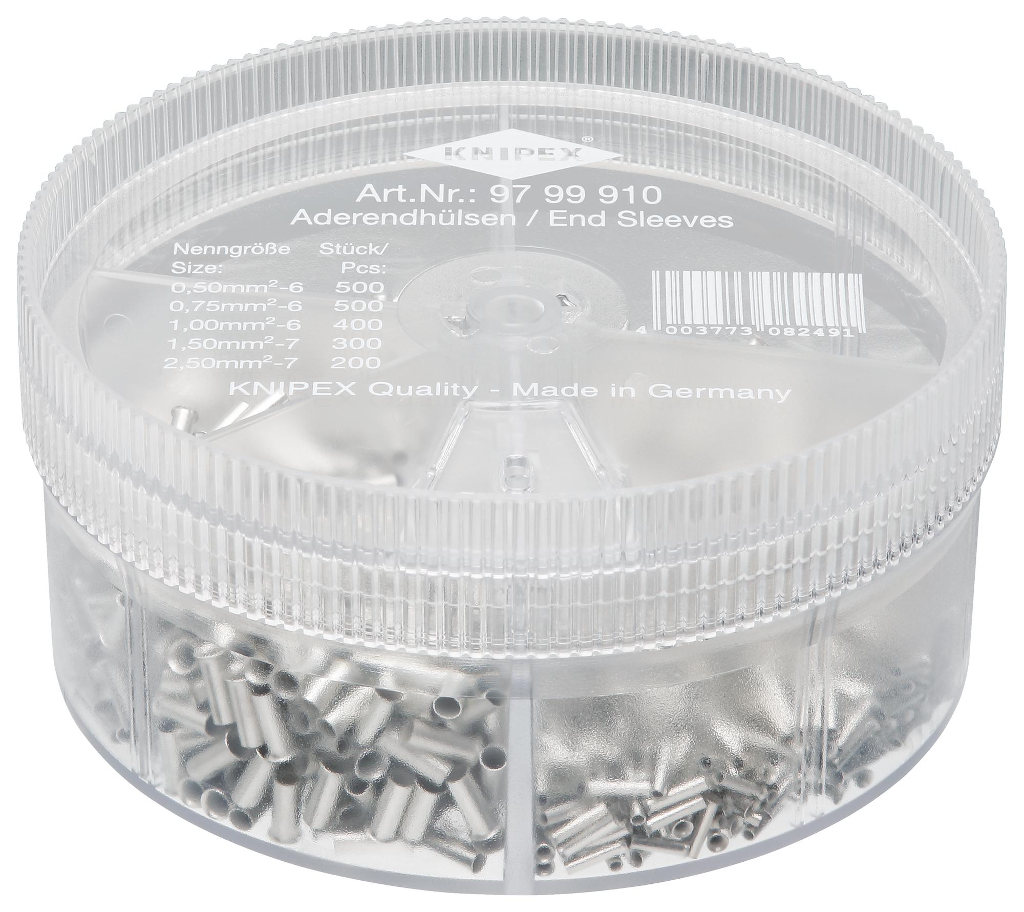 97 99 910 FERRULE TERMINAL KIT W/BOX, 1000PC KNIPEX