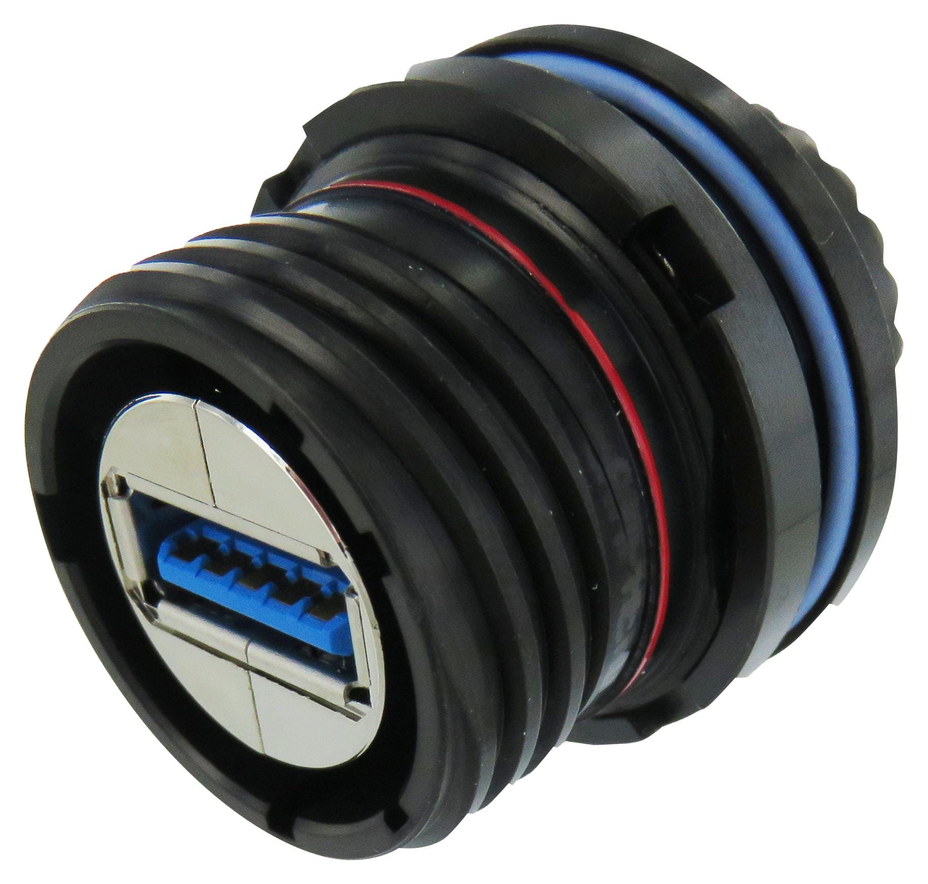 USB3FTV7SAGF059 USB CONN, 3.0 TYPE A JAM NUT RCPT, 9POS AMPHENOL SOCAPEX