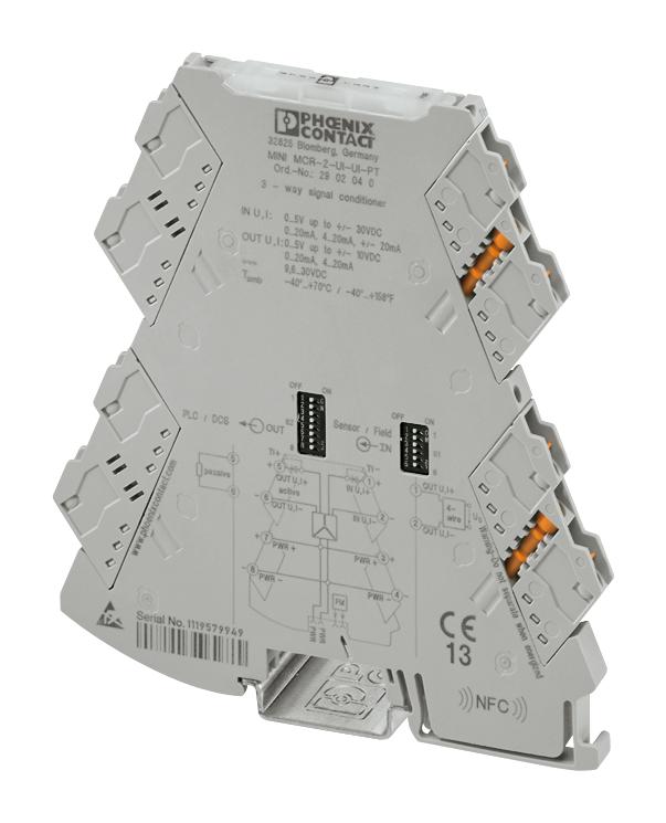 2902040 O/P ISOLATOR, 1CH, CURRENT/VOLT, 9.6-30V PHOENIX CONTACT