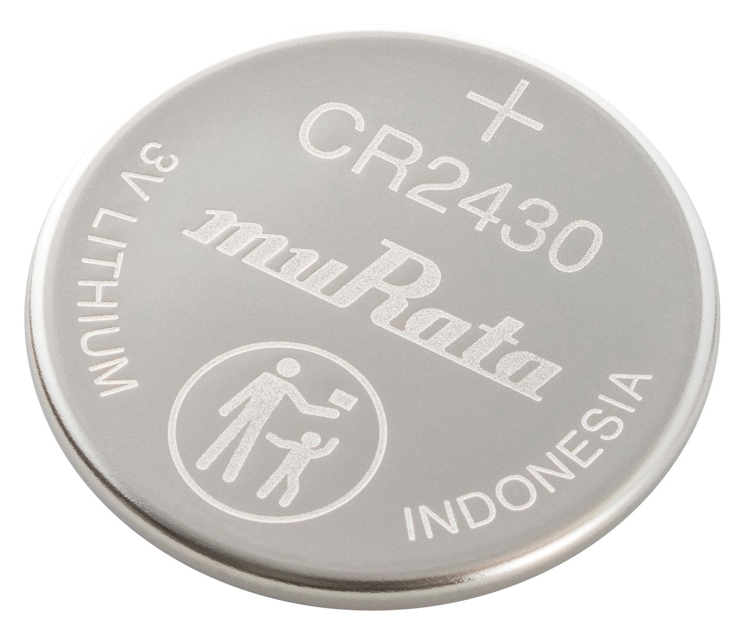 CR2430 BATTERY, NON RECHARGEABLE, 3V, 300MAH MURATA