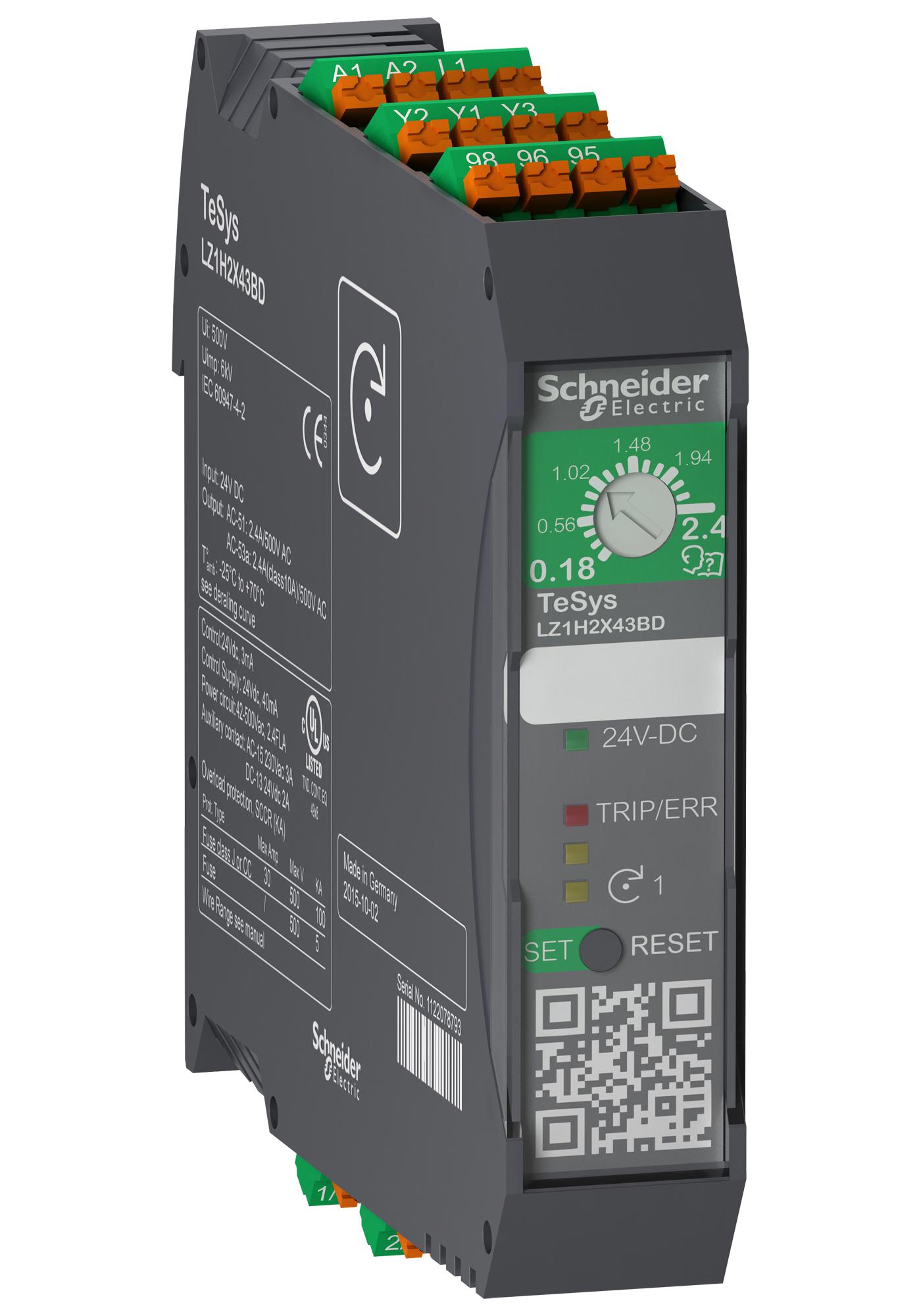 LZ1H2X43BD DOL MOTOR STARTER, 3-PH, 1.1KW, 500VAC SCHNEIDER ELECTRIC