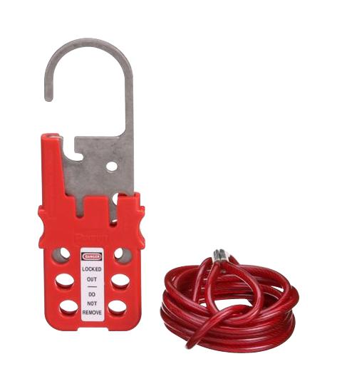 PSL-MLD HASP LOCKOUT, POLYCARBONATE/ABS, RED PANDUIT