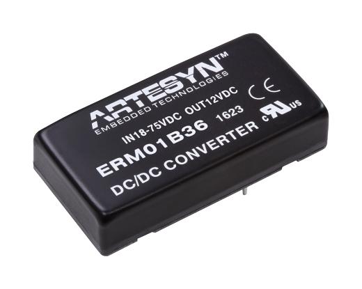 ERM01H36 DC-DC CONVERTER, 24V, 0.833A ARTESYN EMBEDDED TECHNOLOGIES