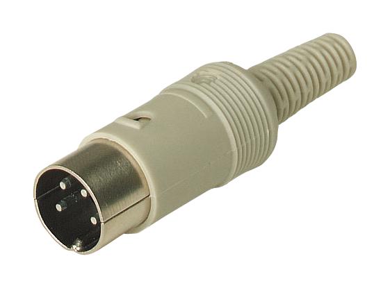 MAS 40 DIN AUDIO/VIDEO CONN, PLUG, 4POS, PE HIRSCHMANN